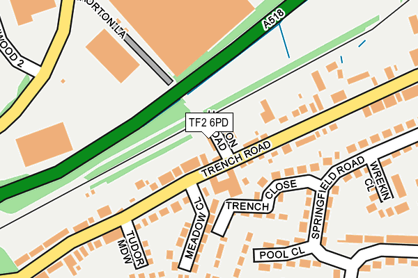 TF2 6PD map - OS OpenMap – Local (Ordnance Survey)