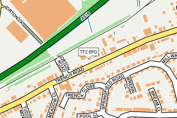 TF2 6PG map - OS OpenMap – Local (Ordnance Survey)