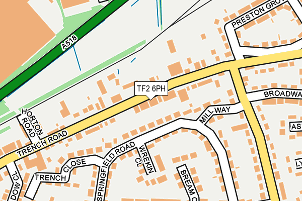 TF2 6PH map - OS OpenMap – Local (Ordnance Survey)