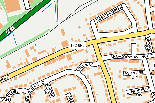 TF2 6PL map - OS OpenMap – Local (Ordnance Survey)