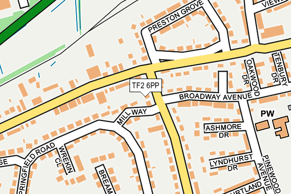 TF2 6PP map - OS OpenMap – Local (Ordnance Survey)