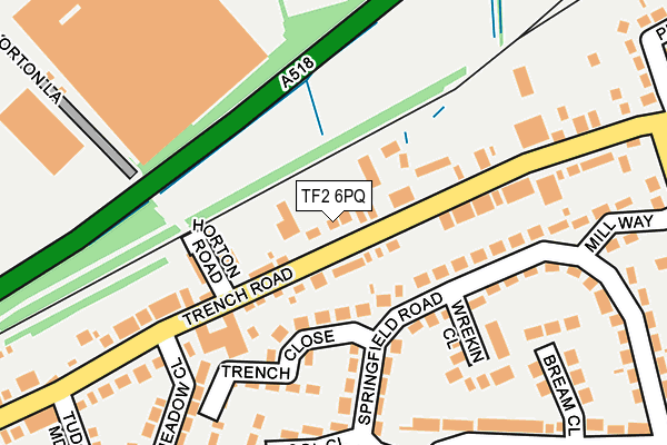 TF2 6PQ map - OS OpenMap – Local (Ordnance Survey)