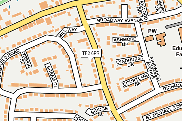 TF2 6PR map - OS OpenMap – Local (Ordnance Survey)