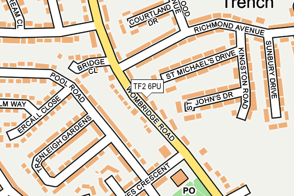 TF2 6PU map - OS OpenMap – Local (Ordnance Survey)