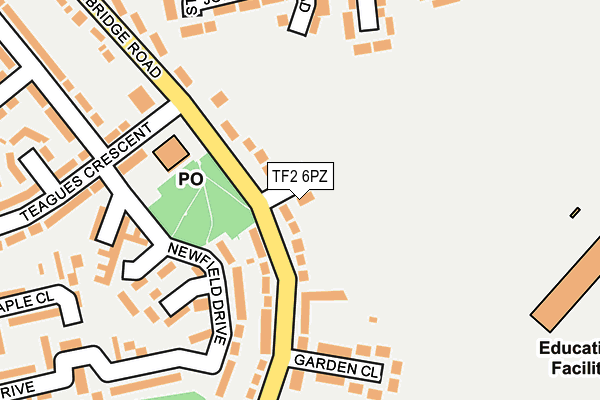 TF2 6PZ map - OS OpenMap – Local (Ordnance Survey)