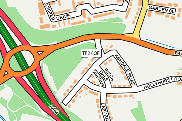 TF2 6QF map - OS OpenMap – Local (Ordnance Survey)