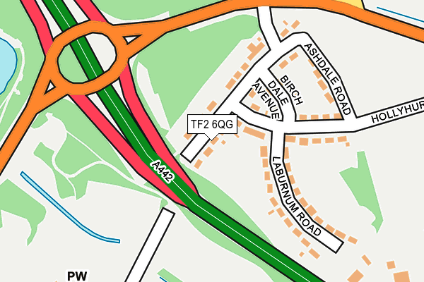 TF2 6QG map - OS OpenMap – Local (Ordnance Survey)