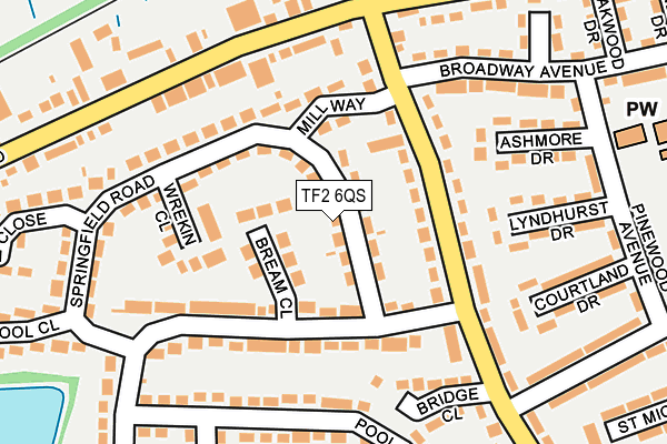 TF2 6QS map - OS OpenMap – Local (Ordnance Survey)