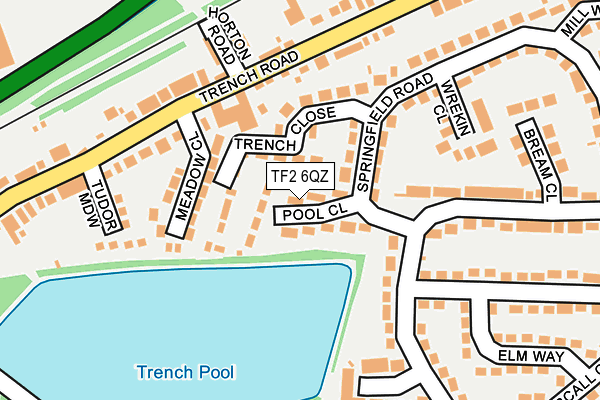 TF2 6QZ map - OS OpenMap – Local (Ordnance Survey)