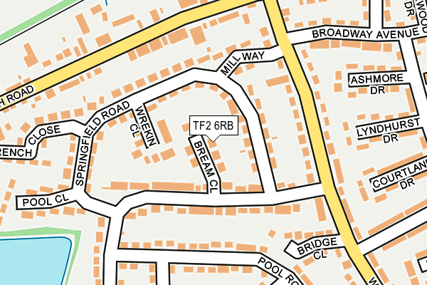 TF2 6RB map - OS OpenMap – Local (Ordnance Survey)