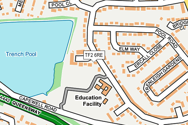 TF2 6RE map - OS OpenMap – Local (Ordnance Survey)