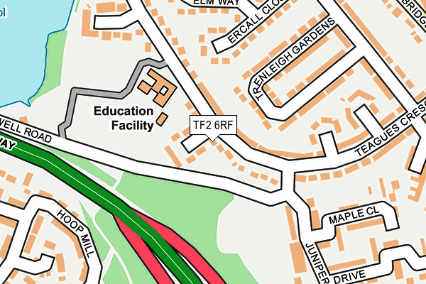 TF2 6RF map - OS OpenMap – Local (Ordnance Survey)