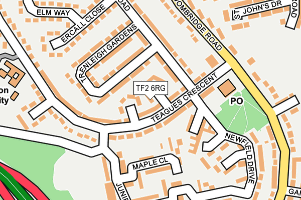 TF2 6RG map - OS OpenMap – Local (Ordnance Survey)