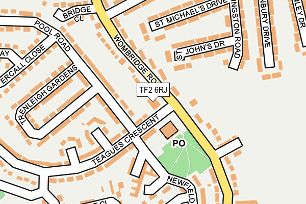 TF2 6RJ map - OS OpenMap – Local (Ordnance Survey)
