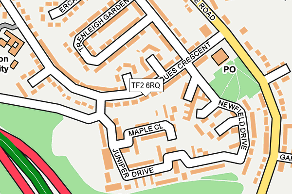 TF2 6RQ map - OS OpenMap – Local (Ordnance Survey)