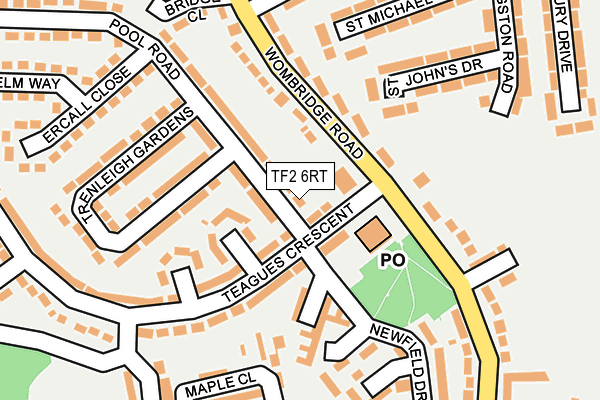 TF2 6RT map - OS OpenMap – Local (Ordnance Survey)