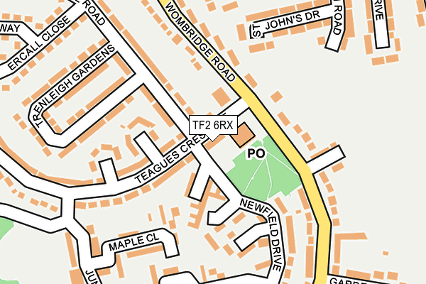 TF2 6RX map - OS OpenMap – Local (Ordnance Survey)
