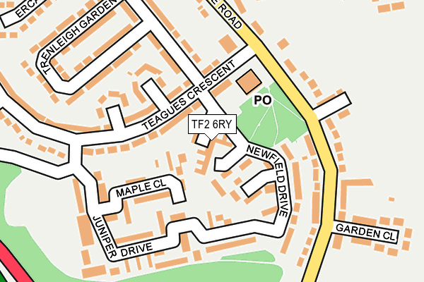TF2 6RY map - OS OpenMap – Local (Ordnance Survey)