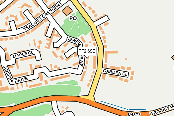 TF2 6SE map - OS OpenMap – Local (Ordnance Survey)