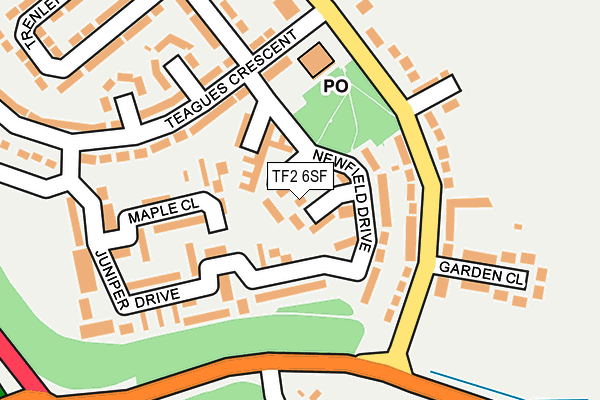 TF2 6SF map - OS OpenMap – Local (Ordnance Survey)