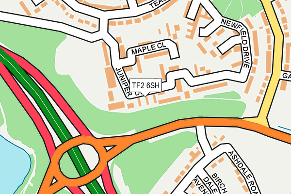 TF2 6SH map - OS OpenMap – Local (Ordnance Survey)