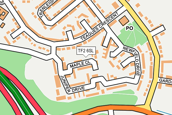 TF2 6SL map - OS OpenMap – Local (Ordnance Survey)