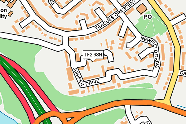 TF2 6SN map - OS OpenMap – Local (Ordnance Survey)