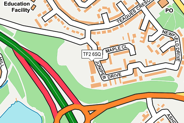 TF2 6SQ map - OS OpenMap – Local (Ordnance Survey)