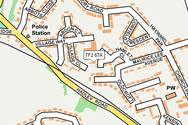 TF2 6TA map - OS OpenMap – Local (Ordnance Survey)