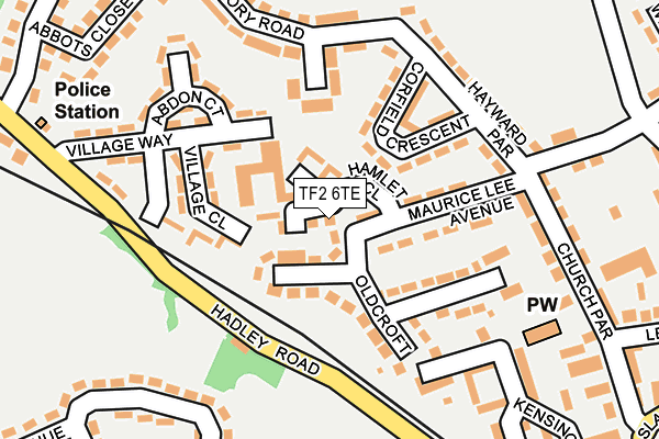 TF2 6TE map - OS OpenMap – Local (Ordnance Survey)