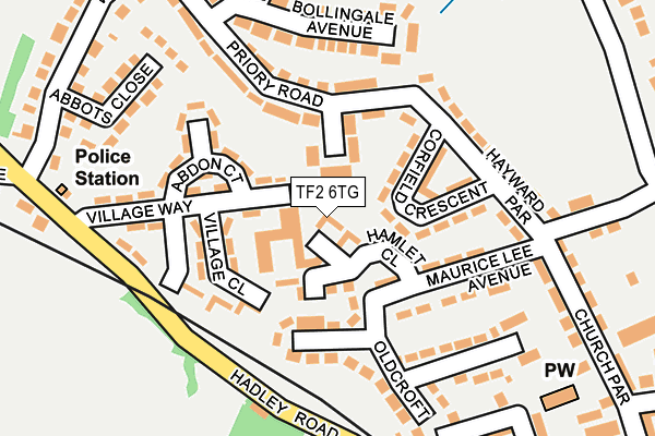 TF2 6TG map - OS OpenMap – Local (Ordnance Survey)