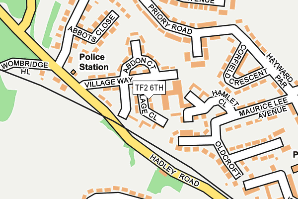 TF2 6TH map - OS OpenMap – Local (Ordnance Survey)