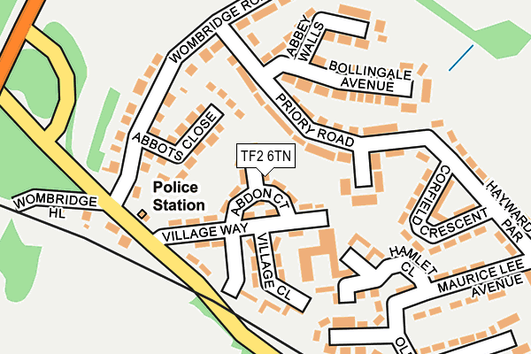 TF2 6TN map - OS OpenMap – Local (Ordnance Survey)