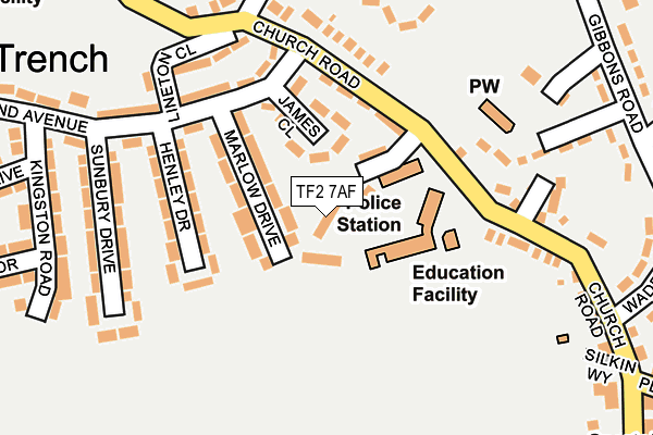 TF2 7AF map - OS OpenMap – Local (Ordnance Survey)