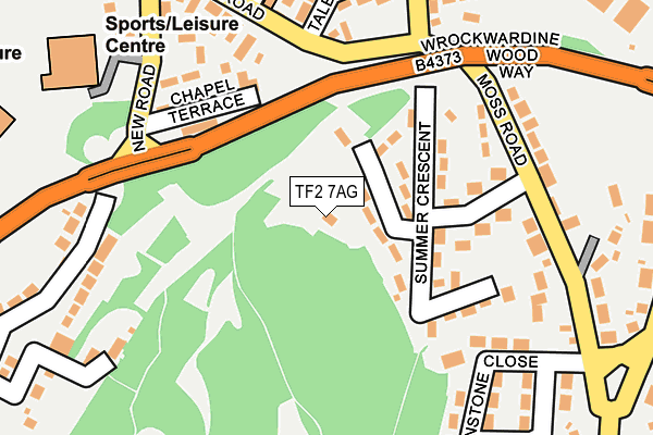 TF2 7AG map - OS OpenMap – Local (Ordnance Survey)