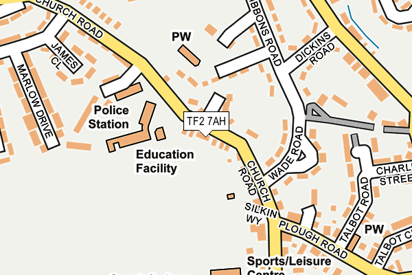 TF2 7AH map - OS OpenMap – Local (Ordnance Survey)