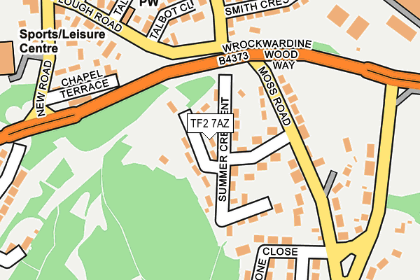 TF2 7AZ map - OS OpenMap – Local (Ordnance Survey)