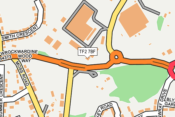 TF2 7BF map - OS OpenMap – Local (Ordnance Survey)
