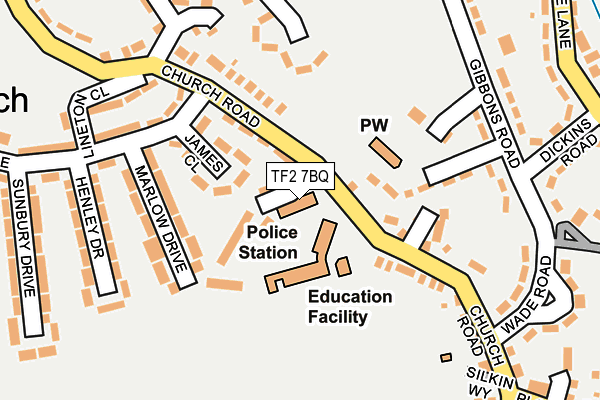TF2 7BQ map - OS OpenMap – Local (Ordnance Survey)