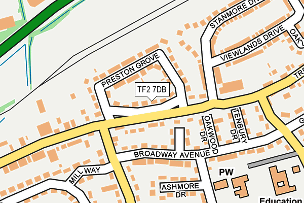 TF2 7DB map - OS OpenMap – Local (Ordnance Survey)