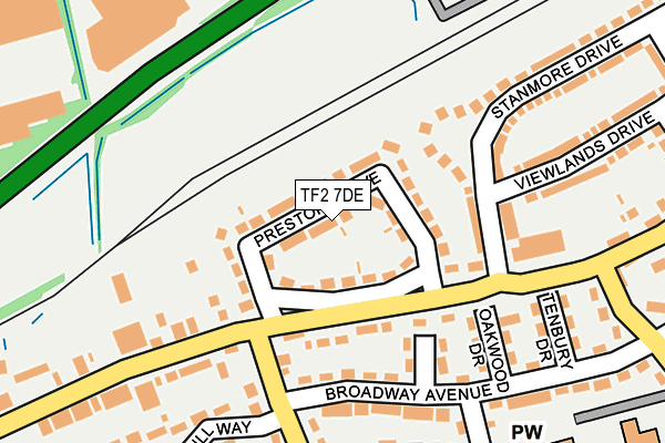 TF2 7DE map - OS OpenMap – Local (Ordnance Survey)