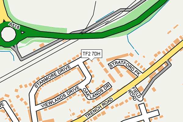 TF2 7DH map - OS OpenMap – Local (Ordnance Survey)