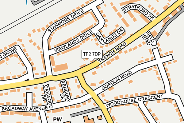 TF2 7DP map - OS OpenMap – Local (Ordnance Survey)