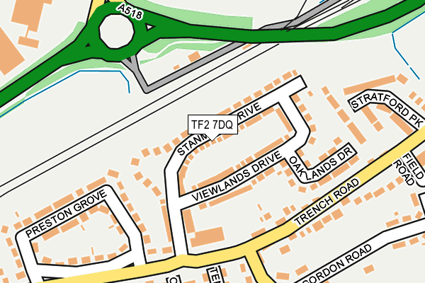 TF2 7DQ map - OS OpenMap – Local (Ordnance Survey)