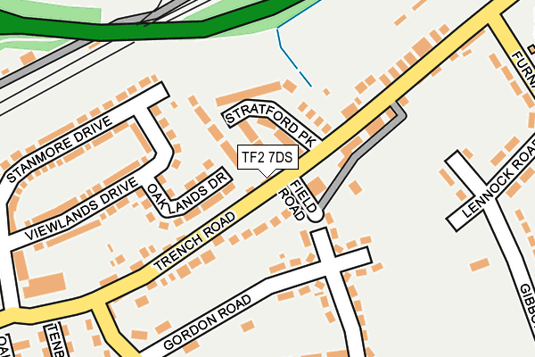 TF2 7DS map - OS OpenMap – Local (Ordnance Survey)