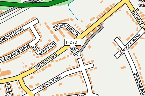 TF2 7DT map - OS OpenMap – Local (Ordnance Survey)