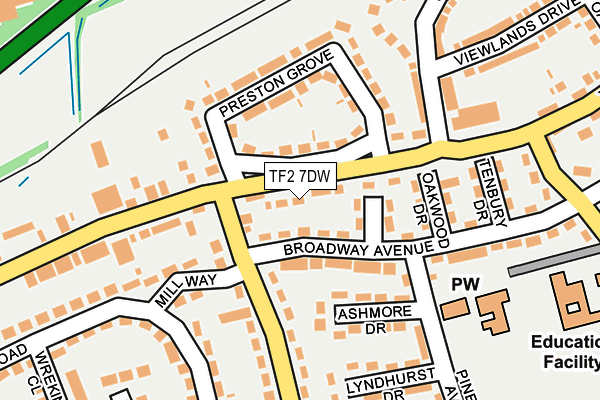 TF2 7DW map - OS OpenMap – Local (Ordnance Survey)