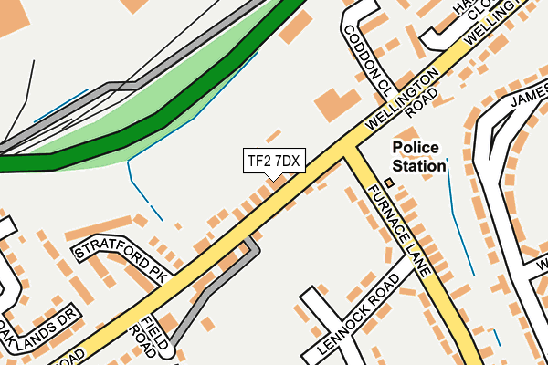 TF2 7DX map - OS OpenMap – Local (Ordnance Survey)
