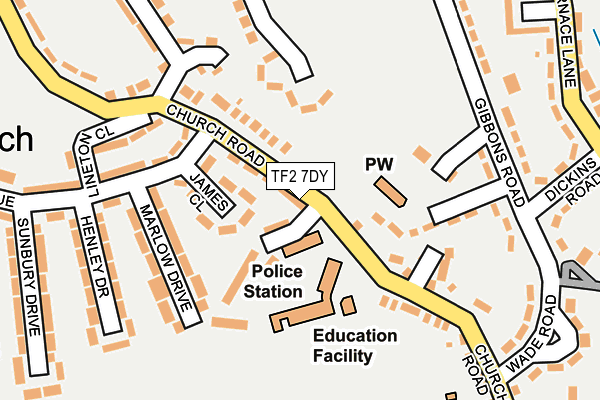 TF2 7DY map - OS OpenMap – Local (Ordnance Survey)