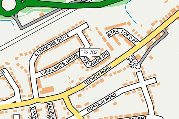 TF2 7DZ map - OS OpenMap – Local (Ordnance Survey)